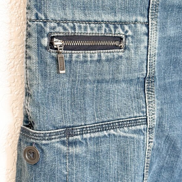 Eddie Bauer Mercer Fit Cargo Denim Shorts US 12 Relaxed Utility Outdoor Revival - Picture 4 of 10